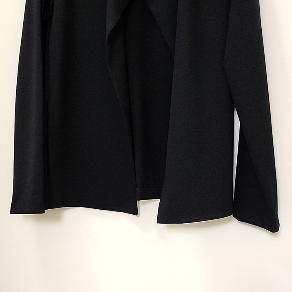 Eileen Fisher preppy Black Drape Open Blazer Office Siren size Small - Picture 4 of 17